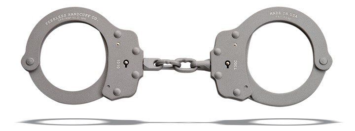 Peerless Handcuff Company PR-4708-10 Model 730C Superlite Chain Link Handcuff&#44; Black