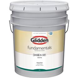 PPG GLFIN10WH-05 5 gal Glidden Flat Latex Fundamentals Interior Paint