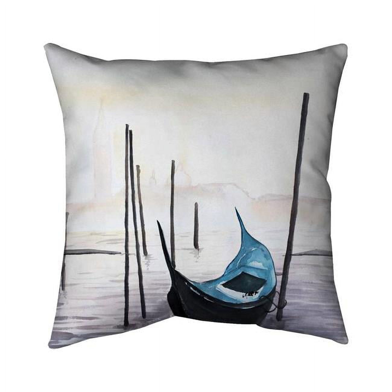 Begin Home Decor 5541-2626-LA130 26 x 26 in. Gondola In Venice-Double Sided Print Indoor Pillow