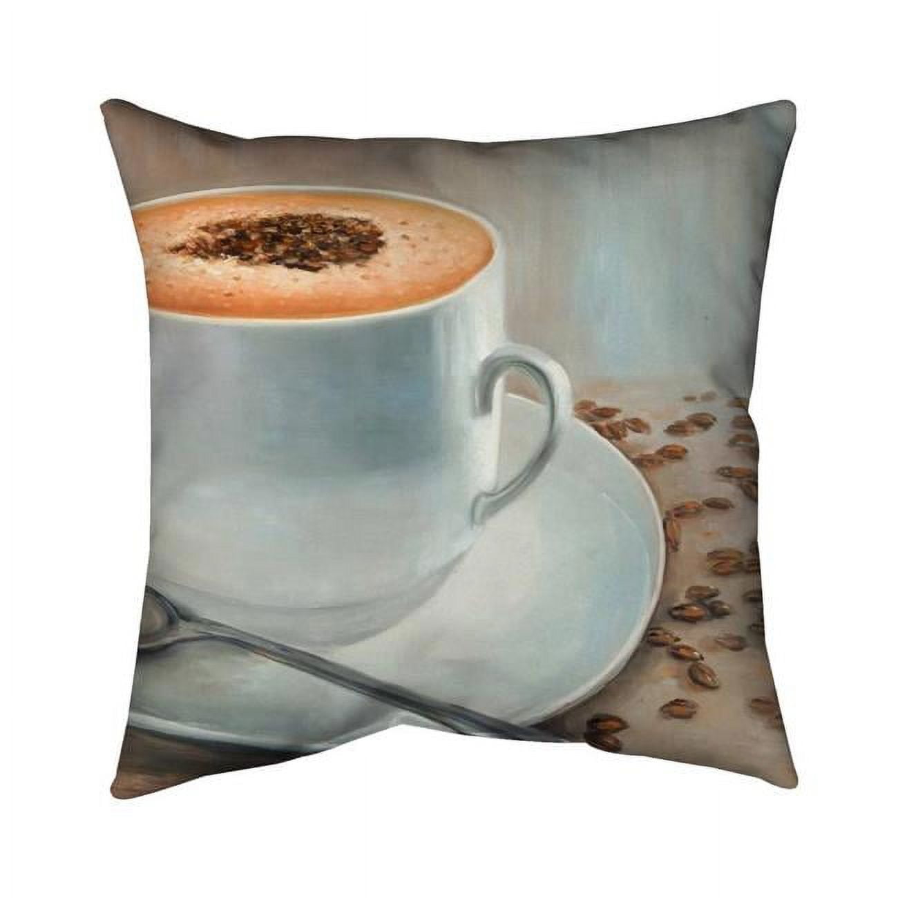 Begin Home Decor 5541-2020-GA66 20 x 20 in. Cappuccino Time-Double Sided Print Indoor Pillow