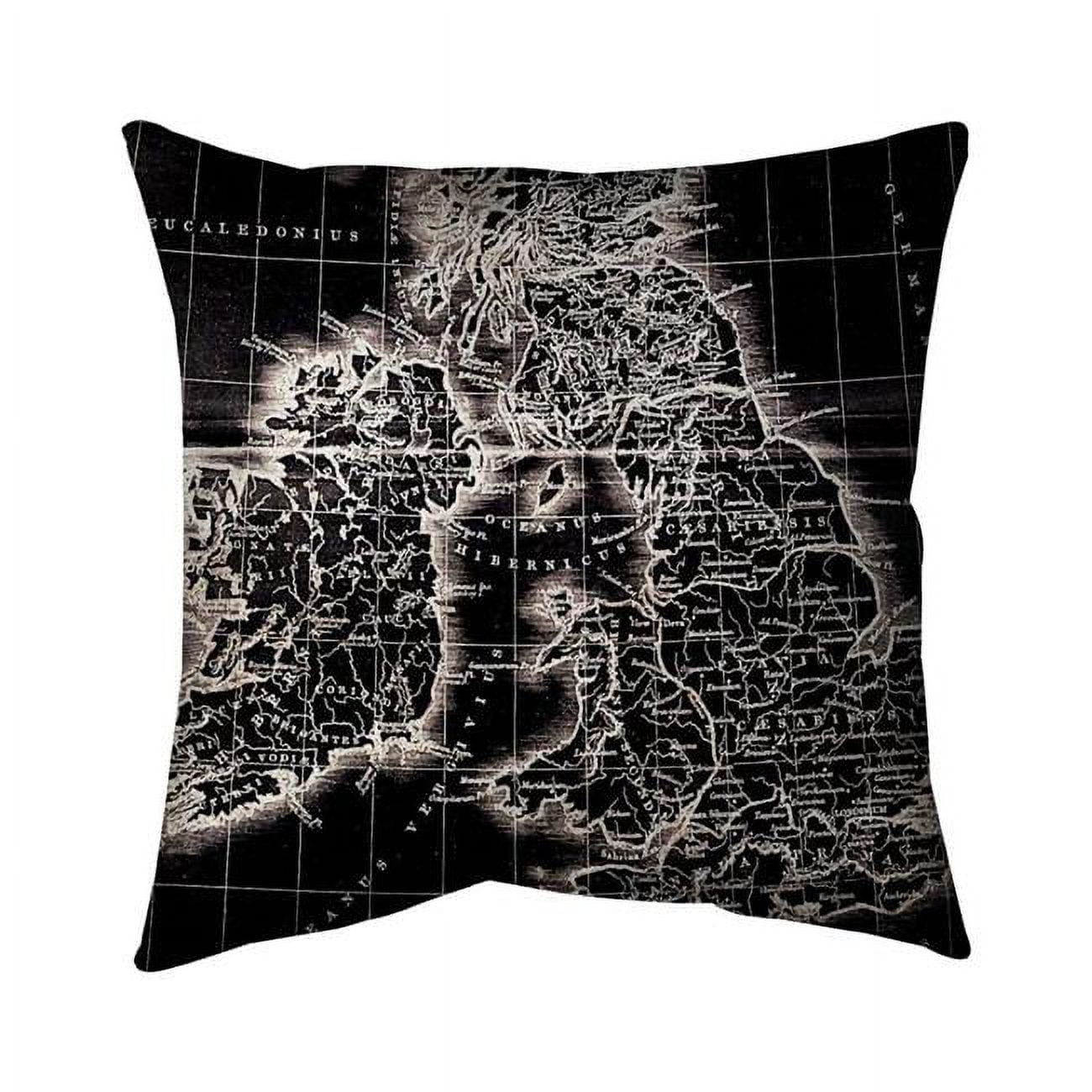 Begin Home Decor 5543-2626-CI105 26 x 26 in. Roman Britain Maps-Double Sided Print Indoor Pillow Cover