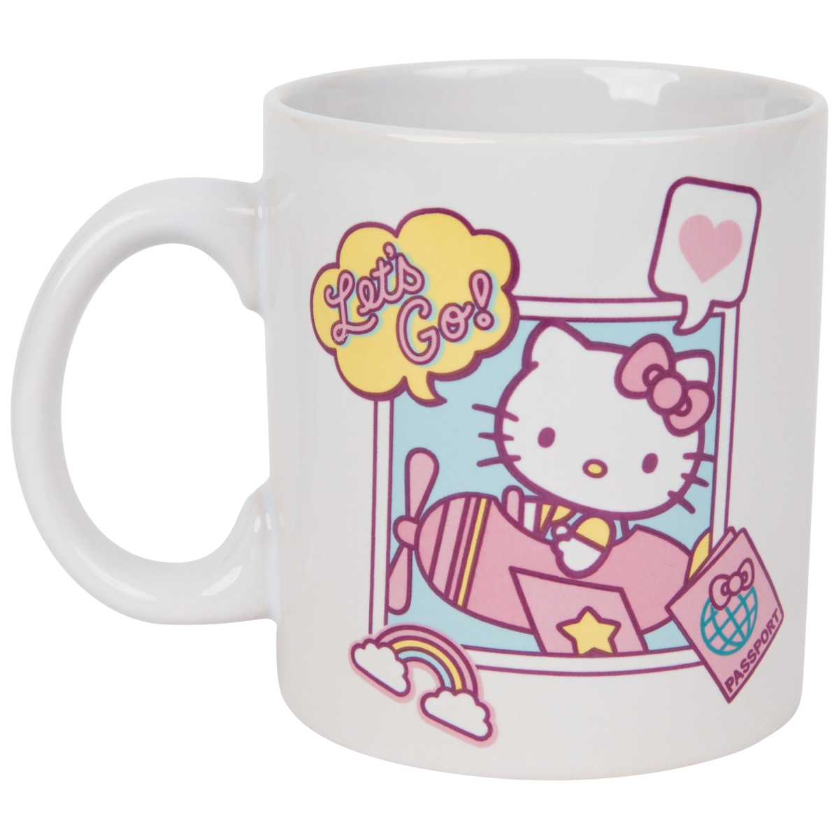 Hello Kitty 863526 20 oz Hello Kitty Lets Go Jumbo Ceramic Mug