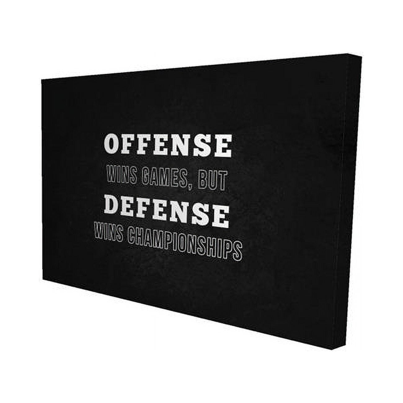 Begin Home Decor 2080-1218-QU46 12 x 18 in. Offense Wins Games-Print on Canvas