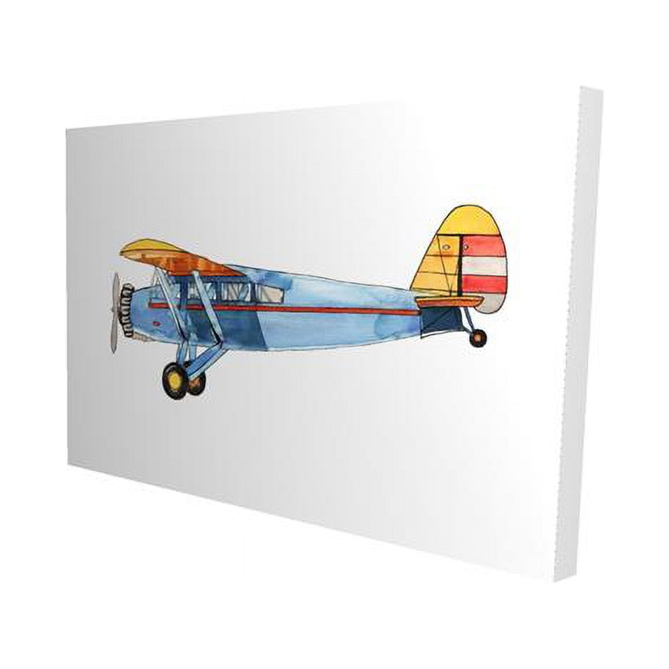Begin Home Decor 2080-2030-CH10 20 x 30 in. Small Blue Plane-Print on Canvas