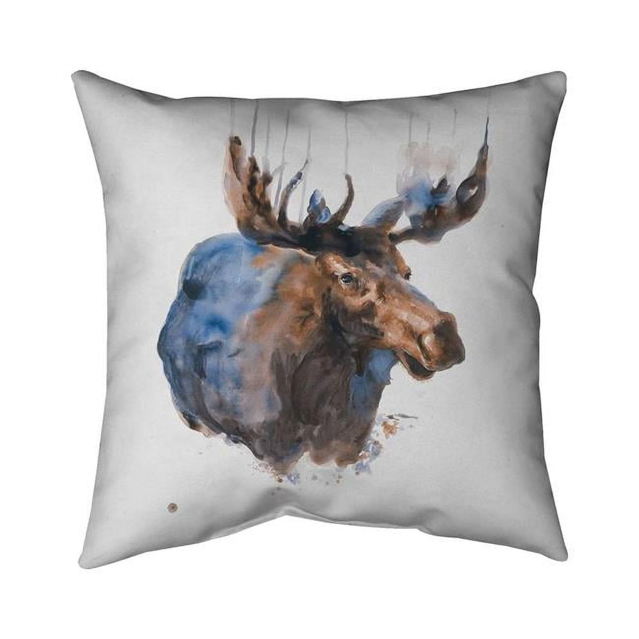 Begin Home Decor 5541-2626-AN254-1 26 x 26 in. Abstract Blue Moose-Double Sided Print Indoor Pillow