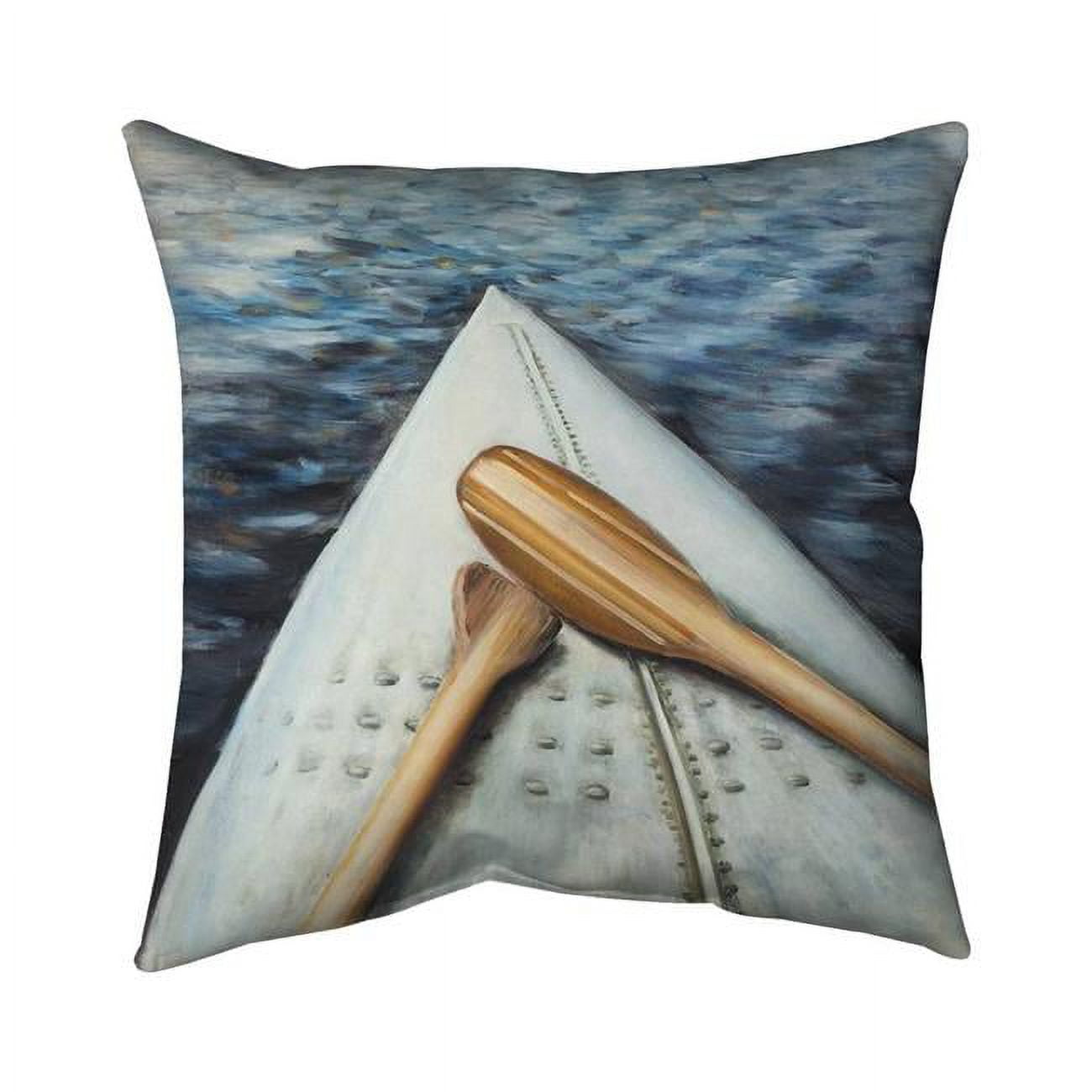 Begin Home Decor 5543-2020-SP17 20 x 20 in. Canoe Adventure-Double Sided Print Indoor Pillow Cover