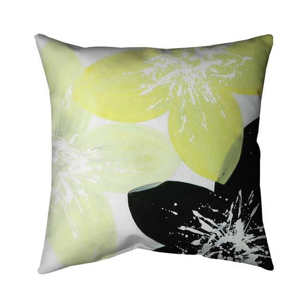 Begin Home Decor 5542-1818-FL236 18 x 18 in. Yellow Flowers with White Center-Double Sided Print Outdoor Pillow Cover