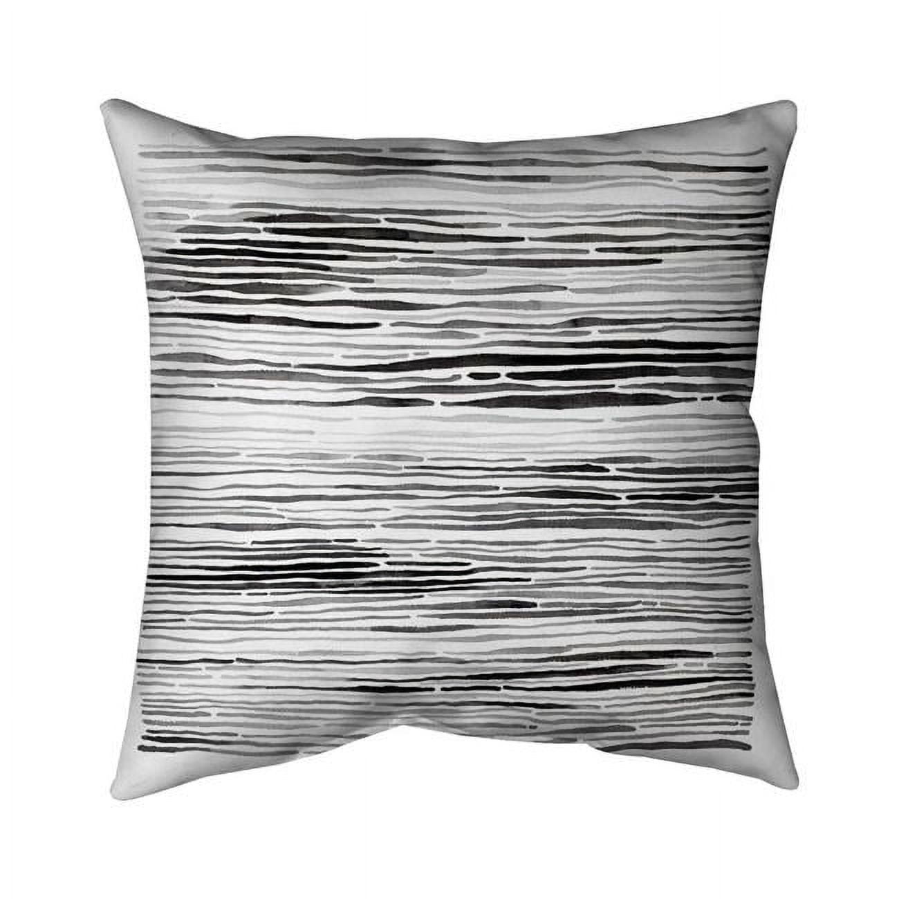 Begin Home Decor 5542-1818-AB68 18 x 18 in. Grey Grooves-Double Sided Print Outdoor Pillow Cover