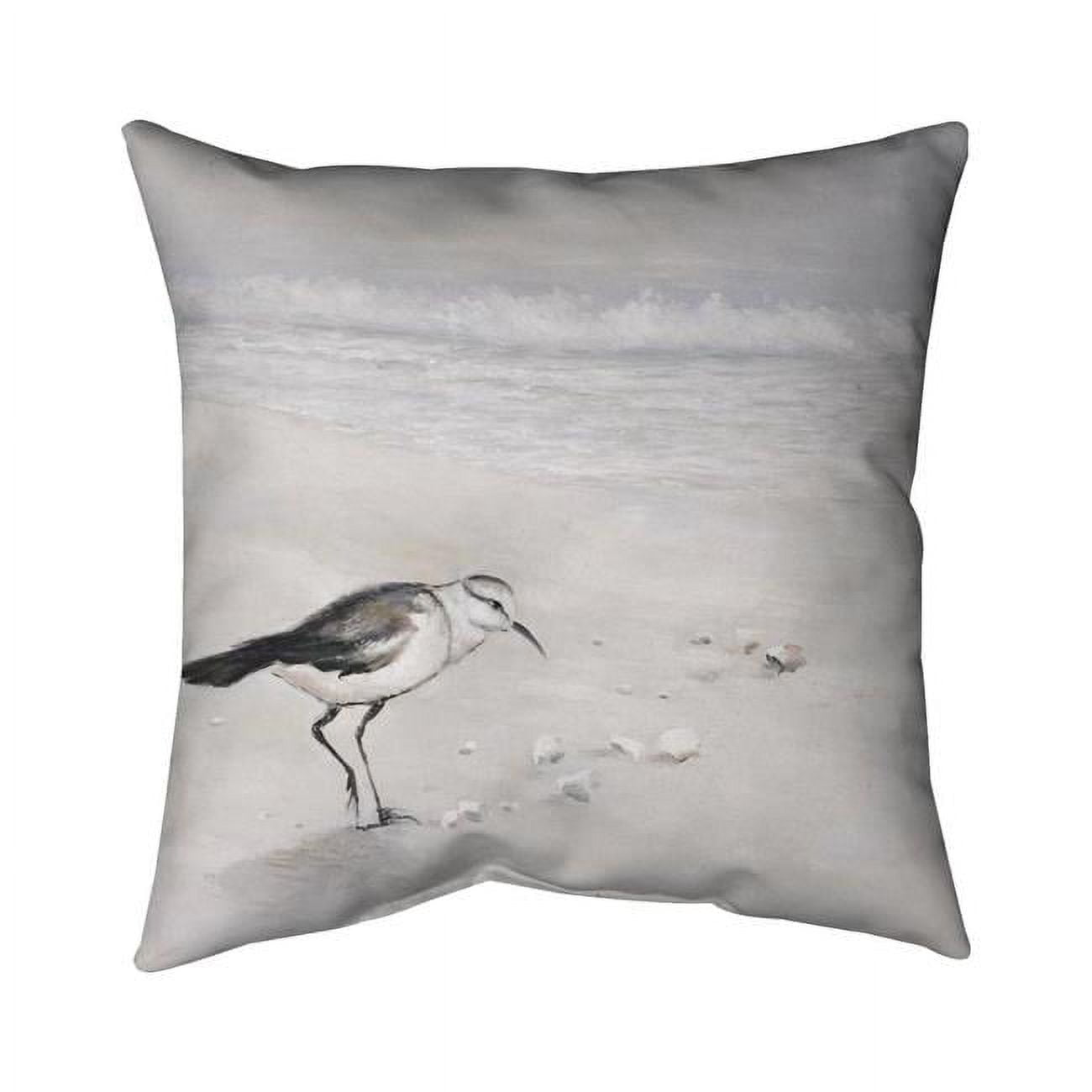 Begin Home Decor 5543-1818-AN98-1 18 x 18 in. Semipalmated Sandpiper-Double Sided Print Indoor Pillow Cover