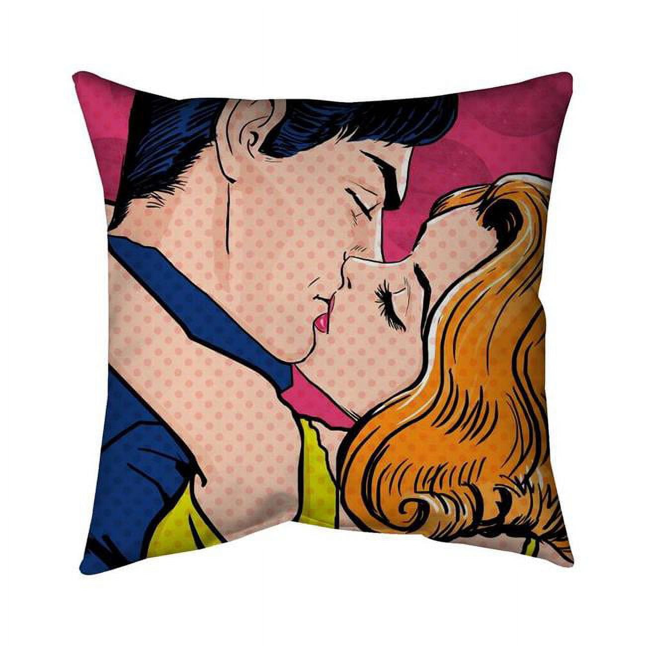 Begin Home Decor 5543-2020-MI10 20 x 20 in. Pop Art Style Couple-Double Sided Print Indoor Pillow Cover