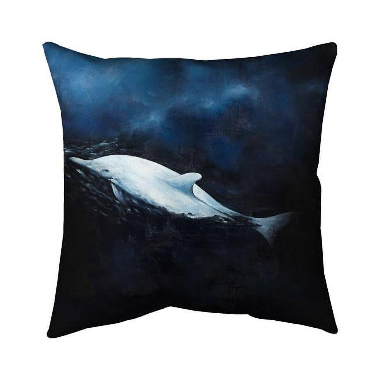Begin Home Decor 5543-2626-AN153 26 x 26 in. Swimming Dolphin-Double Sided Print Indoor Pillow Cover