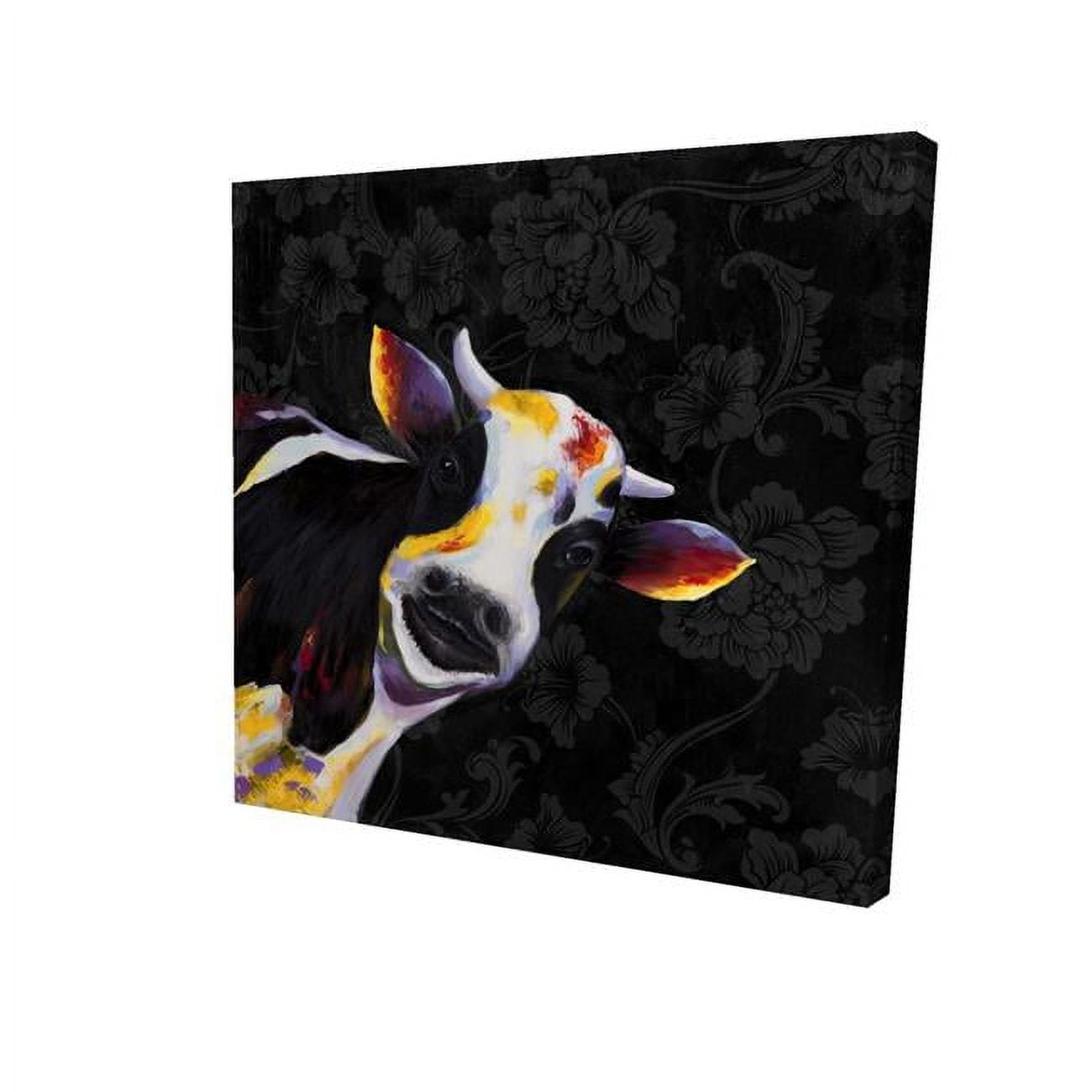 Begin Home Decor 2080-0808-AN119-1 8 x 8 in. Funny Cow-Print on Canvas