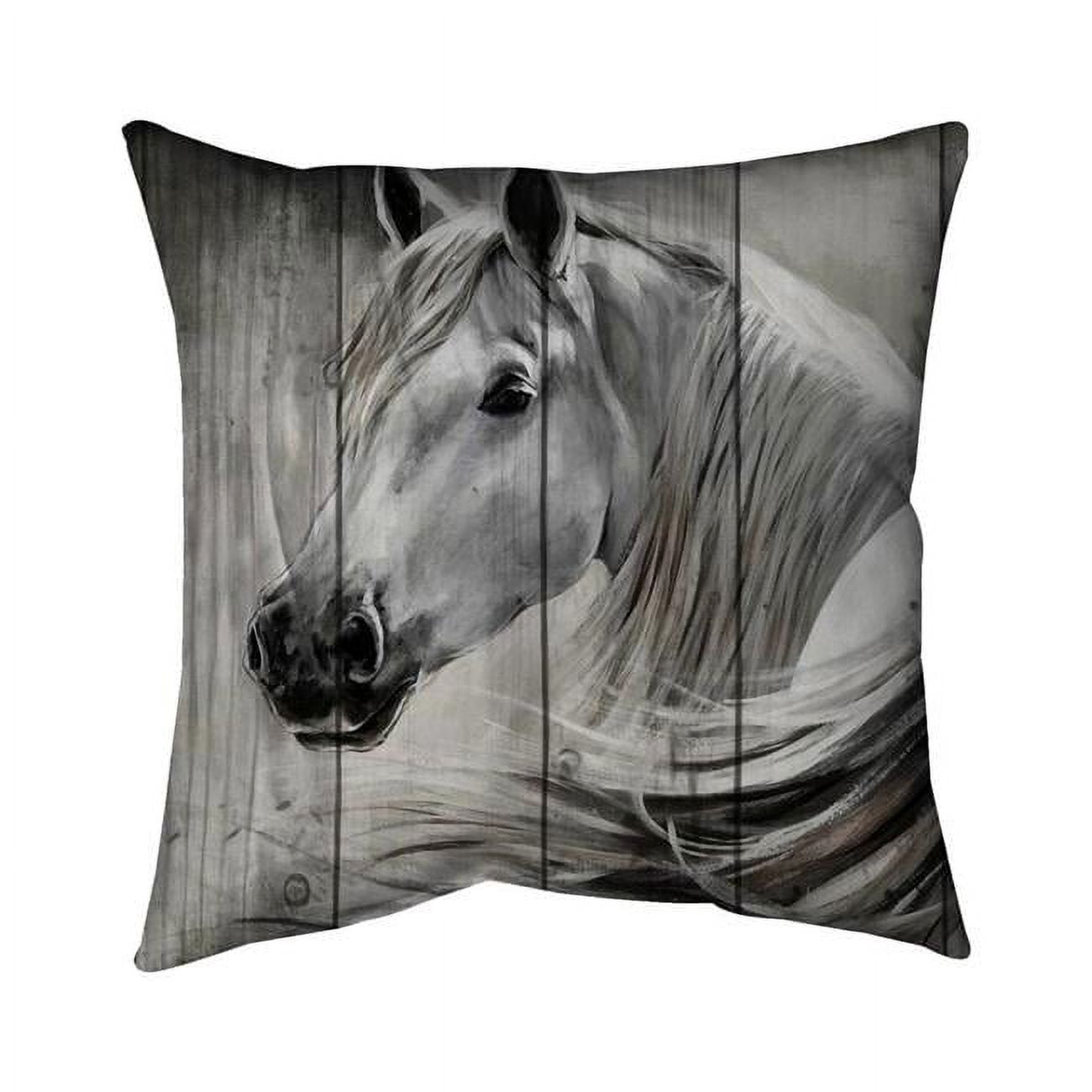 Begin Home Decor 5543-2626-AN10 26 x 26 in. Rustic Horse-Double Sided Print Indoor Pillow Cover