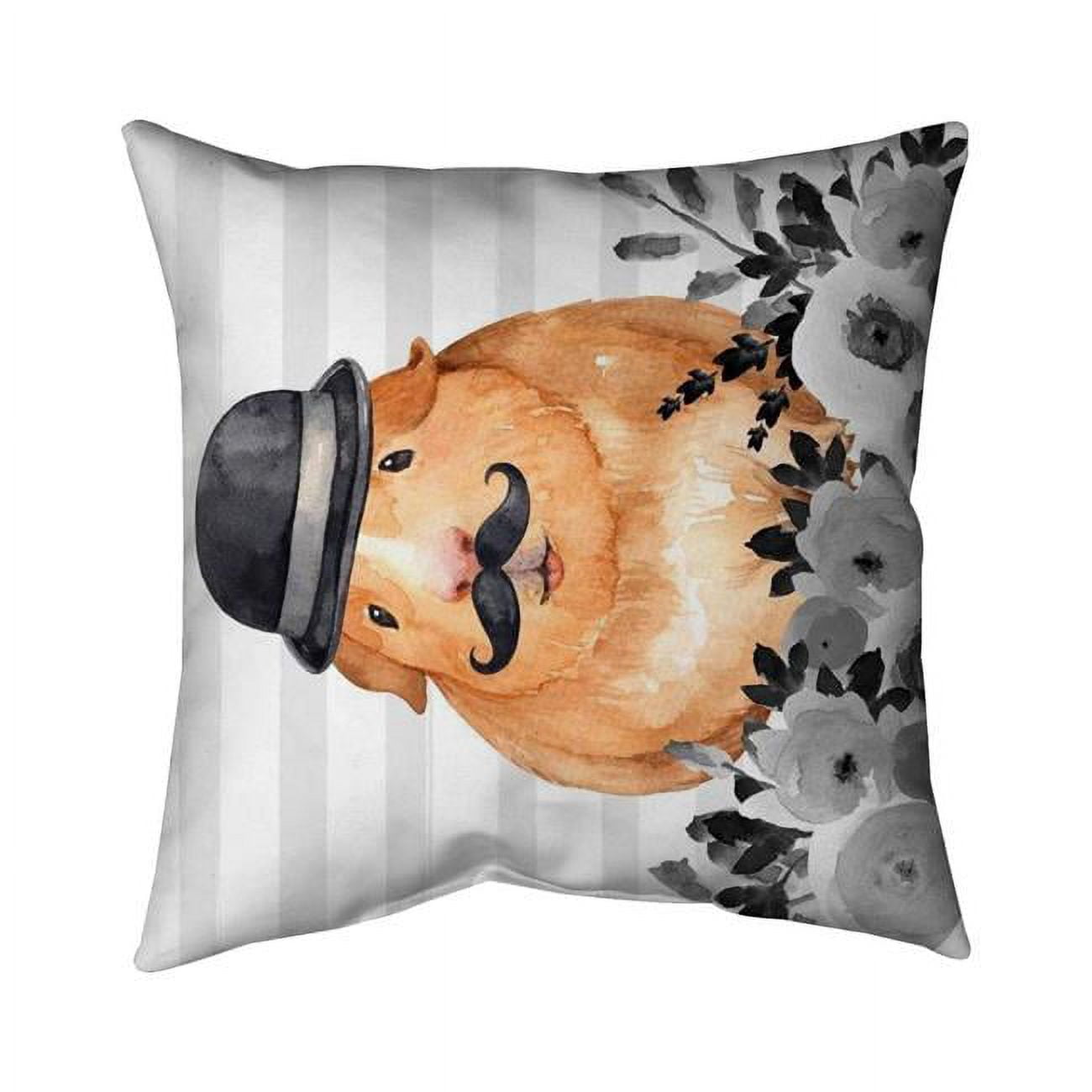 Begin Home Decor 5541-2020-CH6 20 x 20 in. Guinea Pig Detective-Double Sided Print Indoor Pillow
