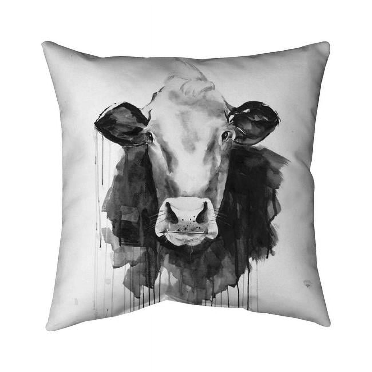 Begin Home Decor 5543-2020-AN370-1 20 x 20 in. Cow-Double Sided Print Indoor Pillow Cover