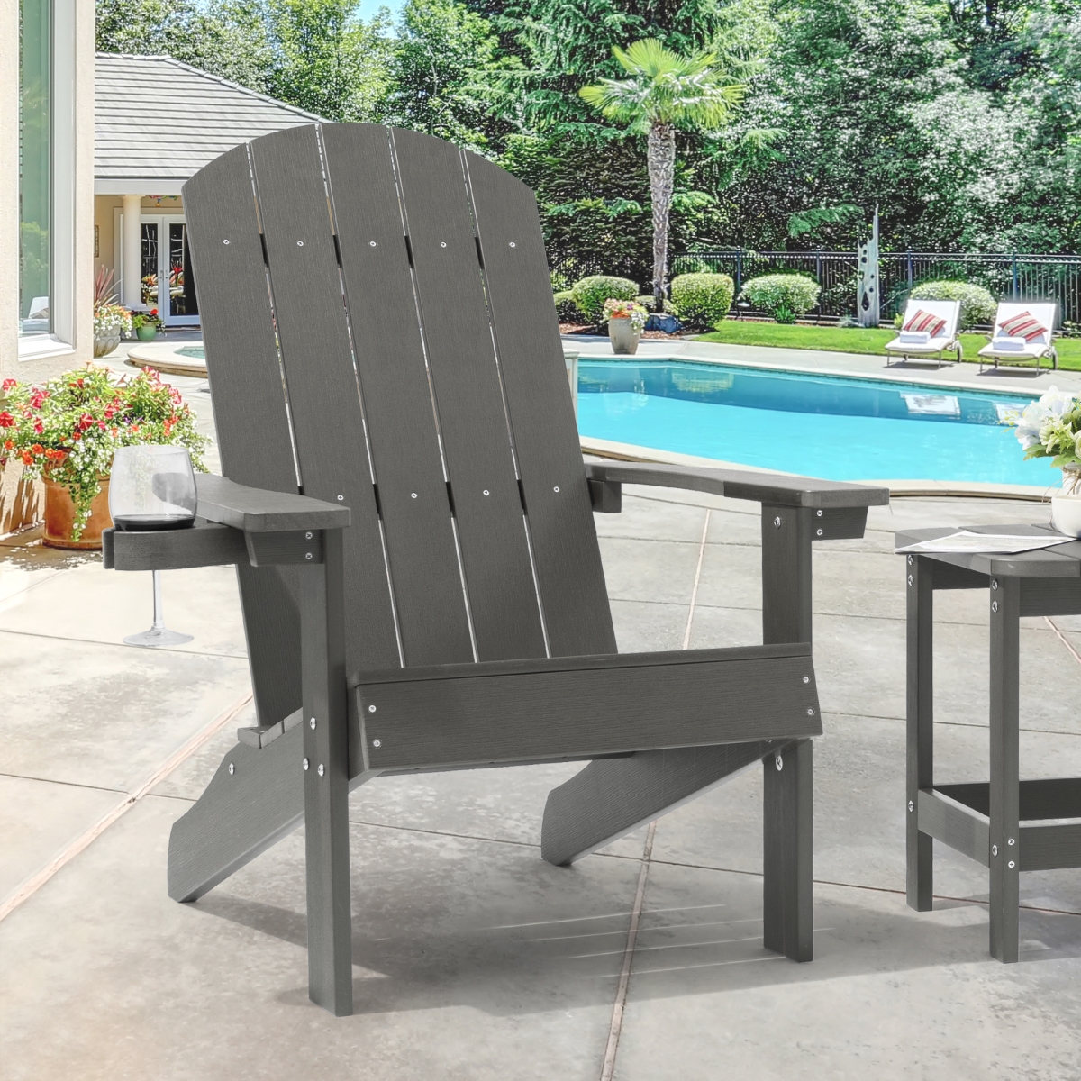 Charcoal plastic adirondack cheap chairs