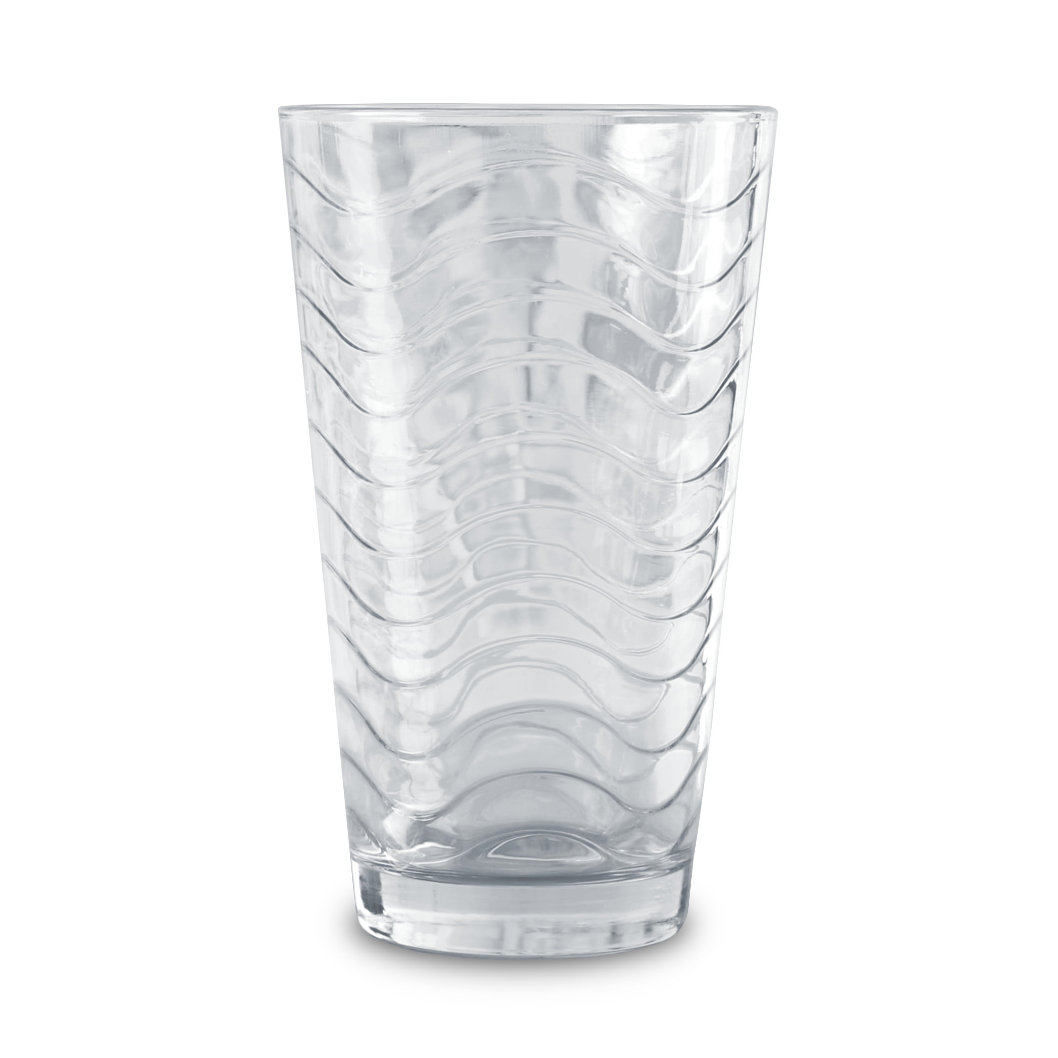 Circleware 40135-AM 15.75 oz Pulse Cooler Glassware, Clear - Set of 8