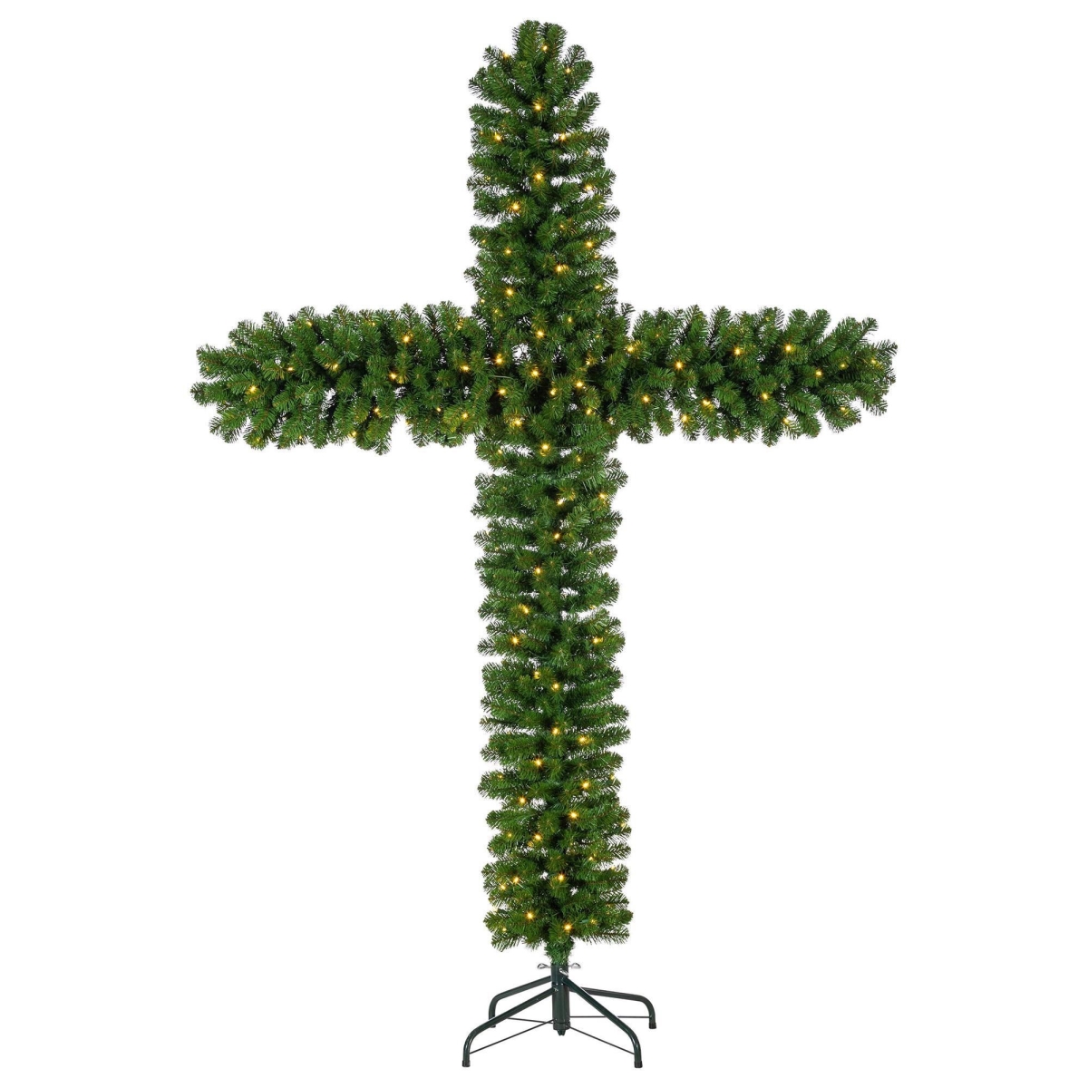 Northlight 35679866 7 ft. Pre-Lit Artificial Pine Christmas Cross with Warm White LED Lights