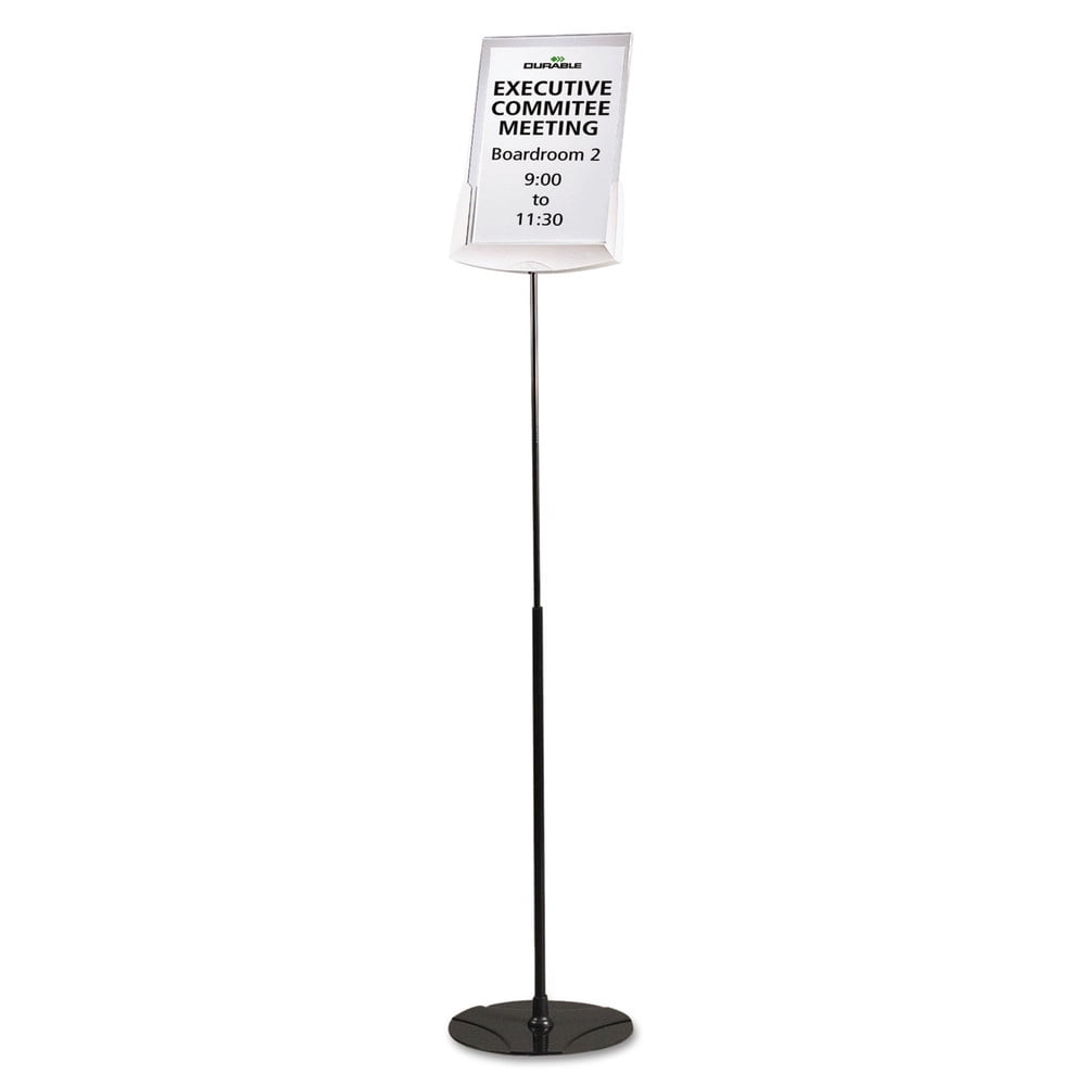 Durable 558957 Sherpa Infobase Floor Stand, Gray