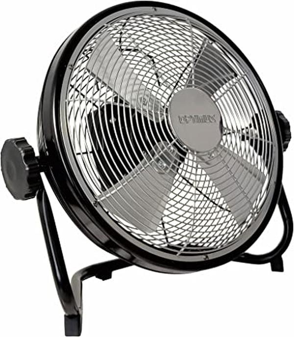 Optimus F-4126 12 in. Free Charble Battery Operated Utility Air Fan - Black