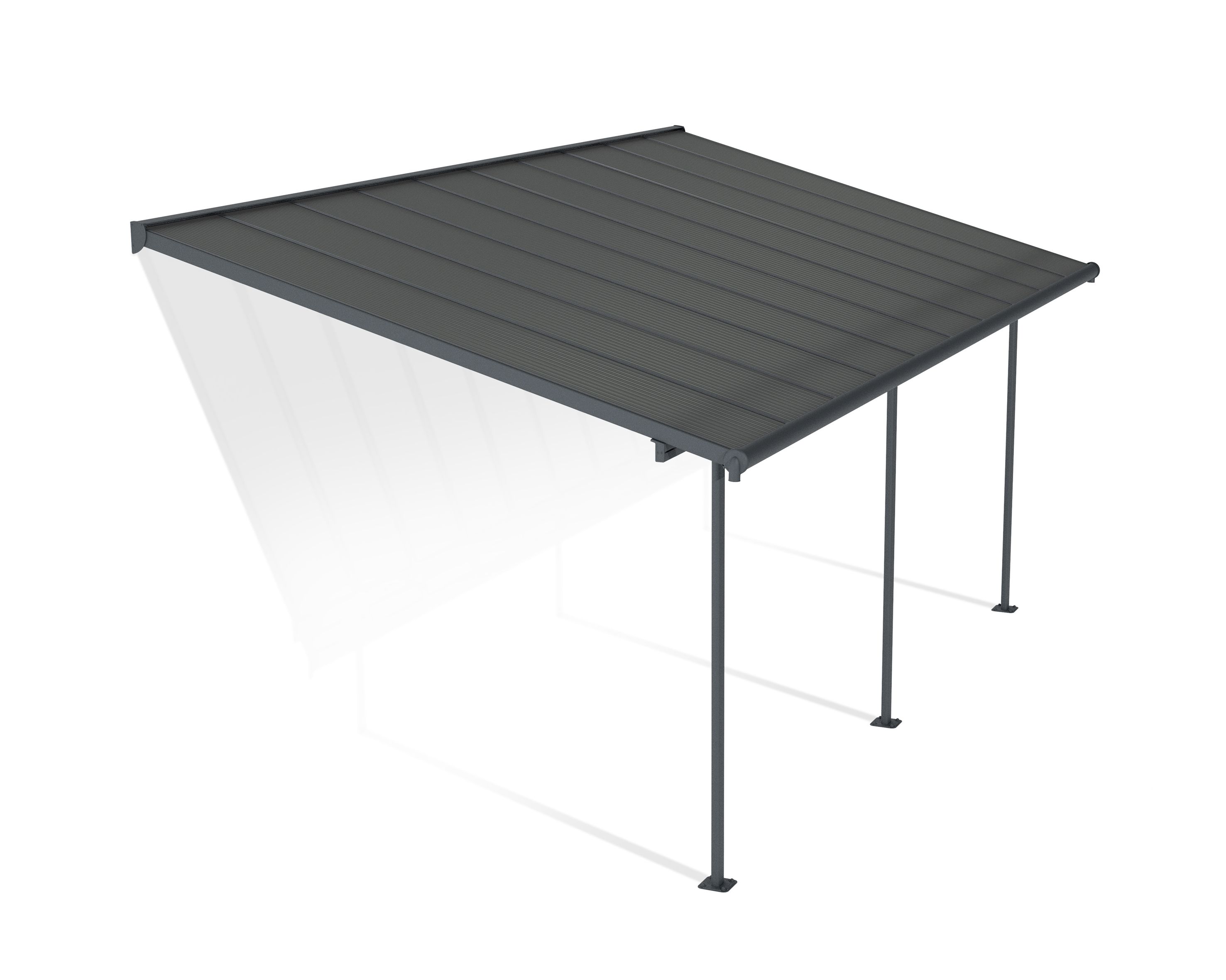 CANOPIA by PALRAM HG9079 10 x 20 ft. Sierra Patio Cover - Gray & Bronze