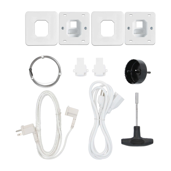 Helios HS-PWRLOC01 Single-Outlet Power Relocation Kit for TV Installation