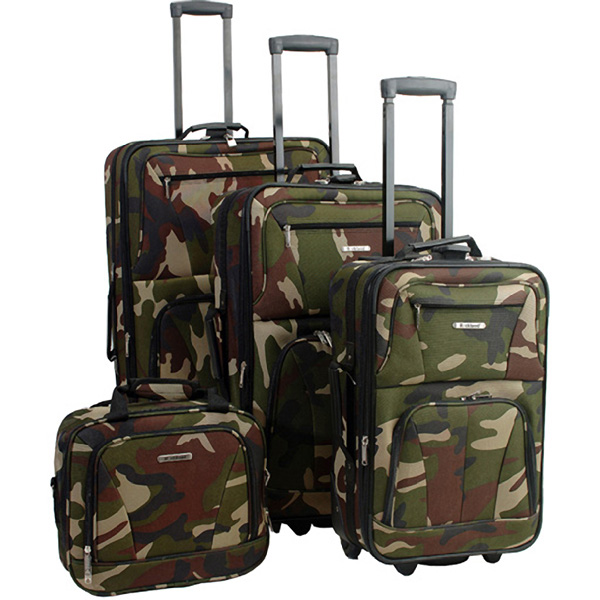 Rockland F32-Camouflage 4 Pc Camo Luggage Set Rockland