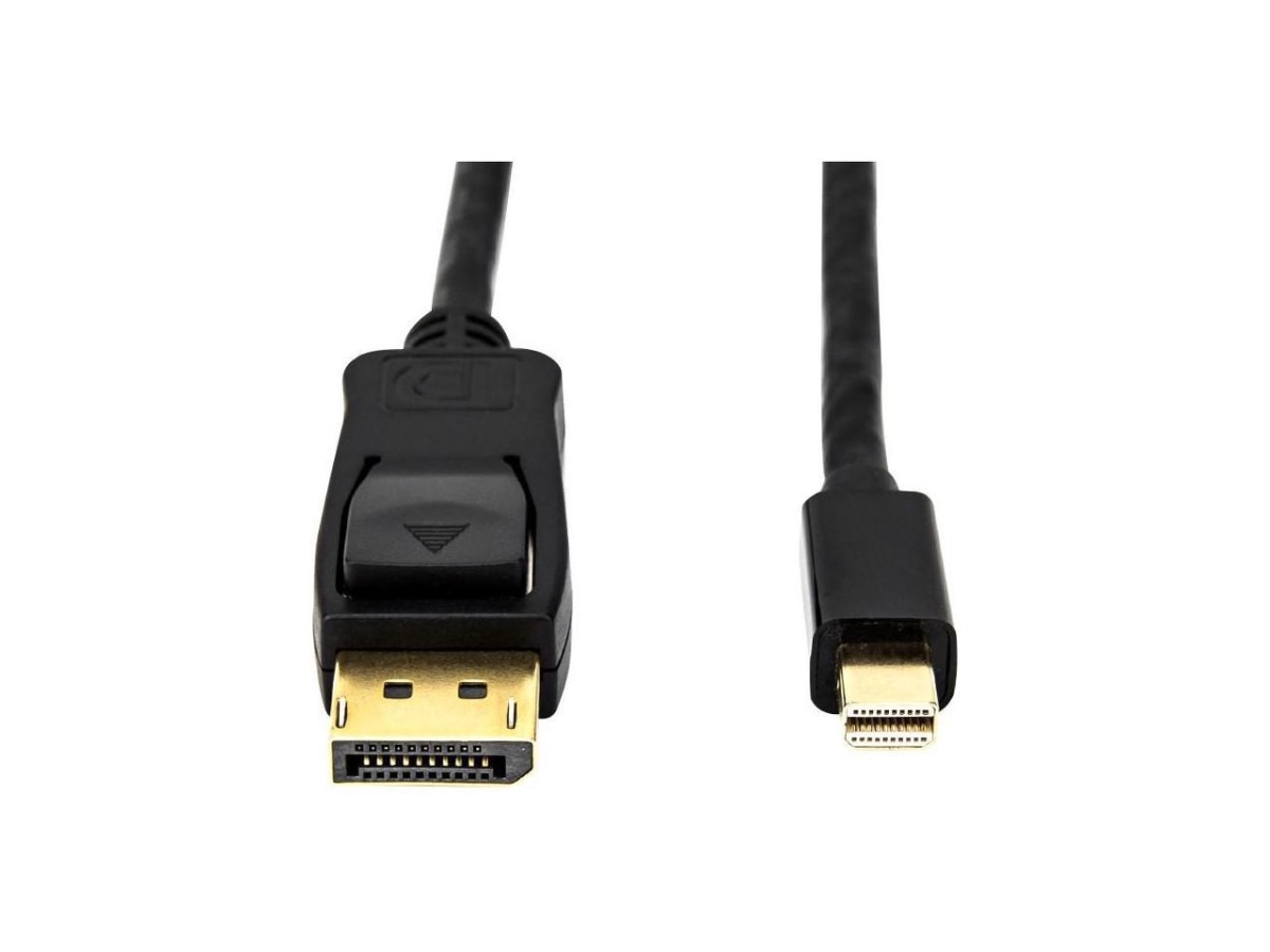 Rocstor 9B0FC-00K9-00003 Y10C165-B1 6 ft. Mini Displayport Male to Displayport 1.2 Male M-M Cable - Gold Plated & Black