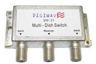 Digiwave DGS - SW21 - 2x1 Multiswitch for Dishnet Receiver - Legacy
