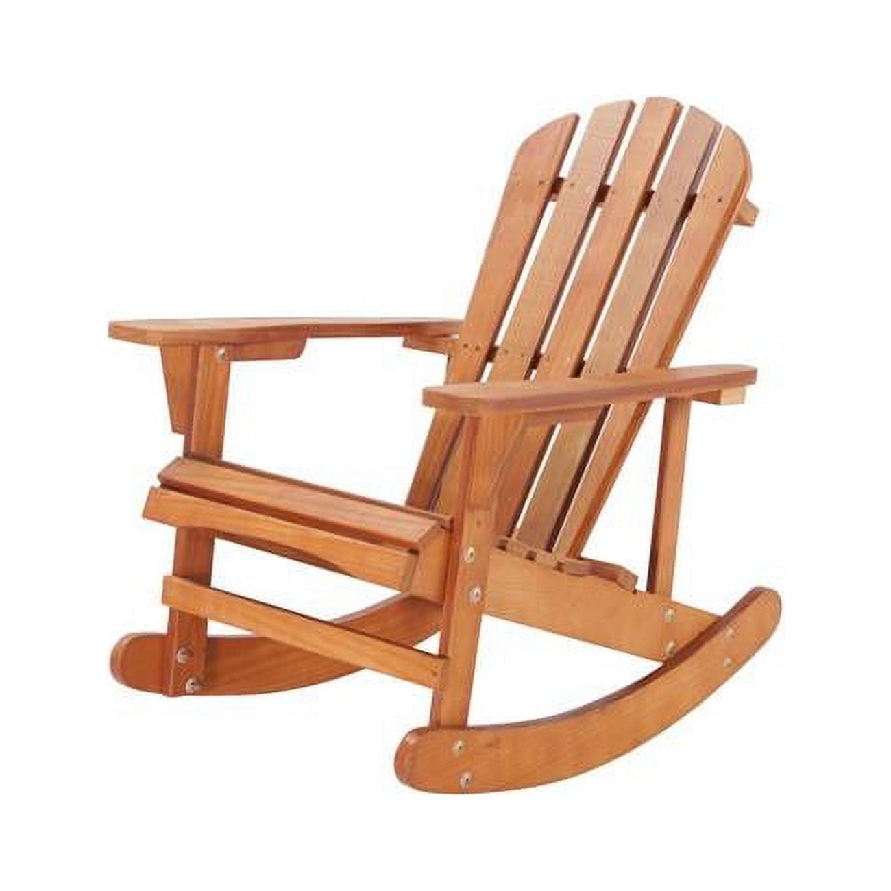 JUL HOME SW2008WN Solid Wood Adirondack Rocking Chair