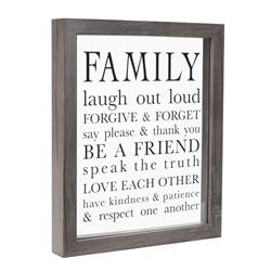 Dicksons EFRMWDGRY-810-11 Framed Wall Art Family&#44; Laugh Out Loud