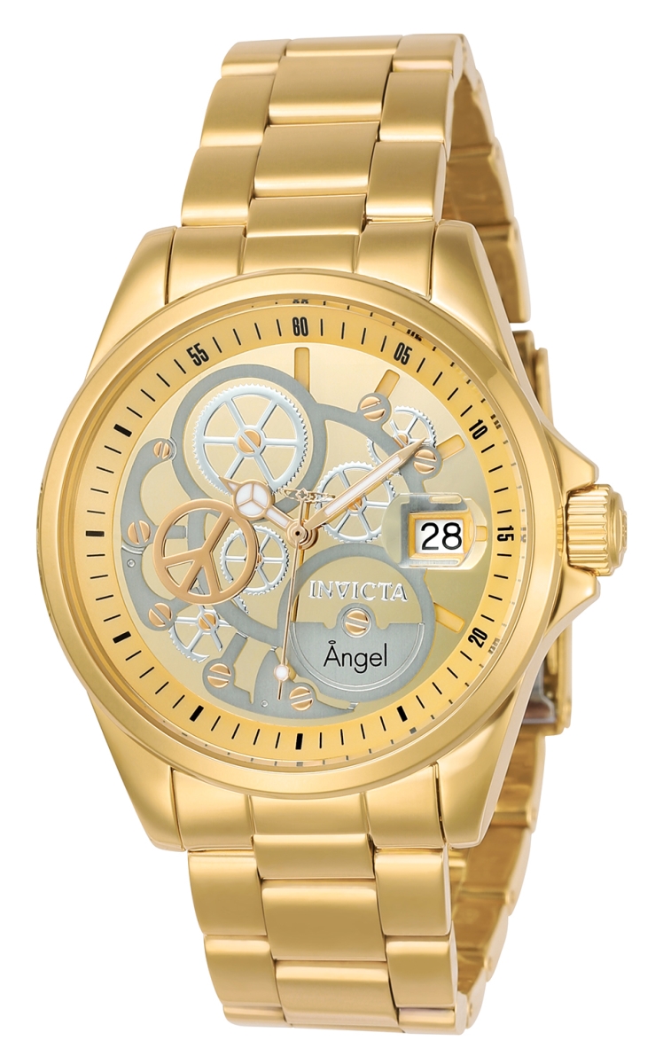 Invicta 23568 Womens Angel Quartz 3 Hand Gold & Silver Dial Watch