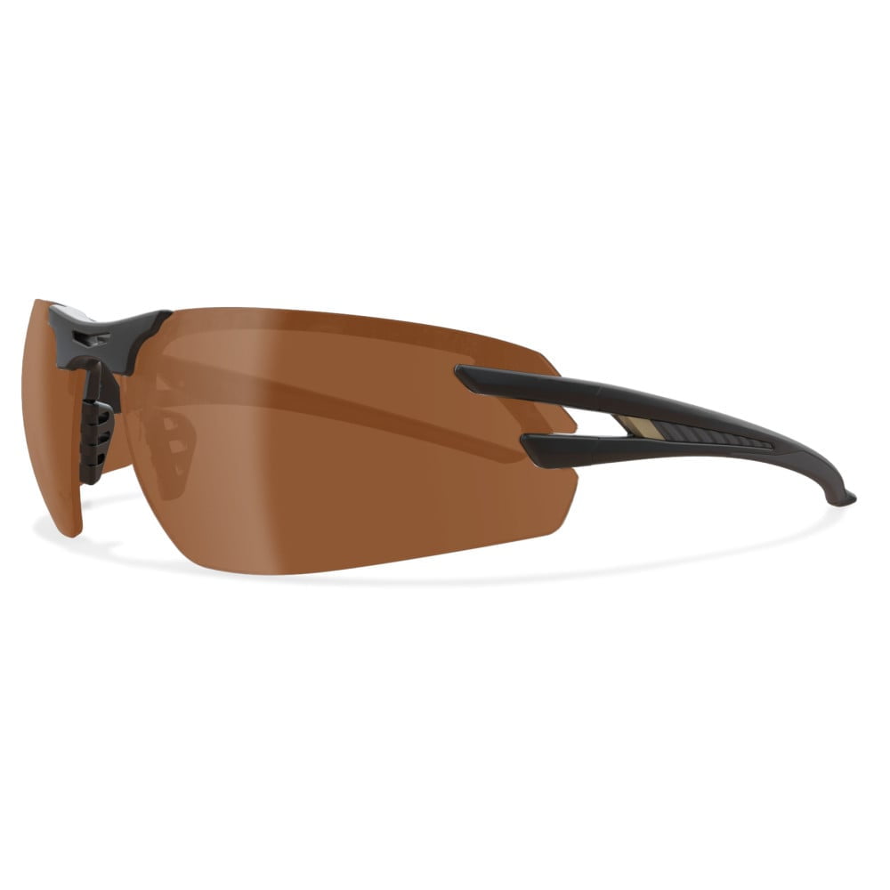 Edge 2029672 Salita Anti-Fog Vapor Shield Safety Glasses with Copper Lens & Black Frame