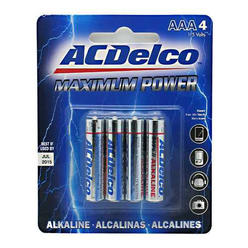 ACDelco AC209 AC DELCO AAA 4 PK MAXIMUM POWER AKALINE