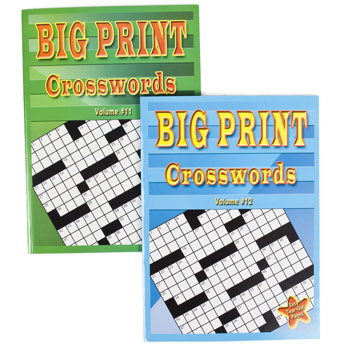 Hedstrom DollarItemDirect  Crossword Puzzles Big Print - Pack of 24