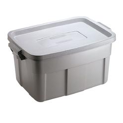 Rubbermaid Roughneck 14 gal Black/Gray Storage Box 12.2 in. H X 15.9 in. W X 23.875 in. D Stackable