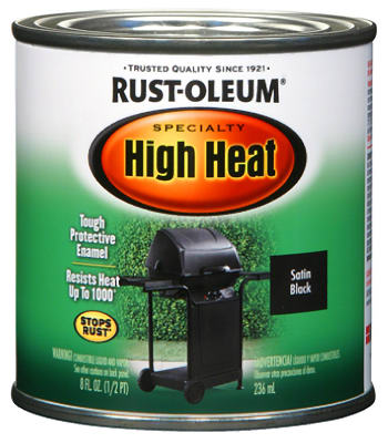 Rust-Oleum 7778-730 0.50 PT - Barbecue Black, Satin Finish High Heat Paint