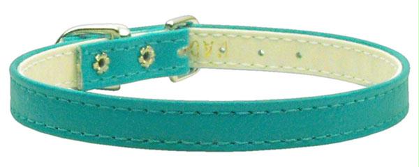 Mirage Pet Products 10-03 8Tq .38 in.  Plain Collar Turquoise 8