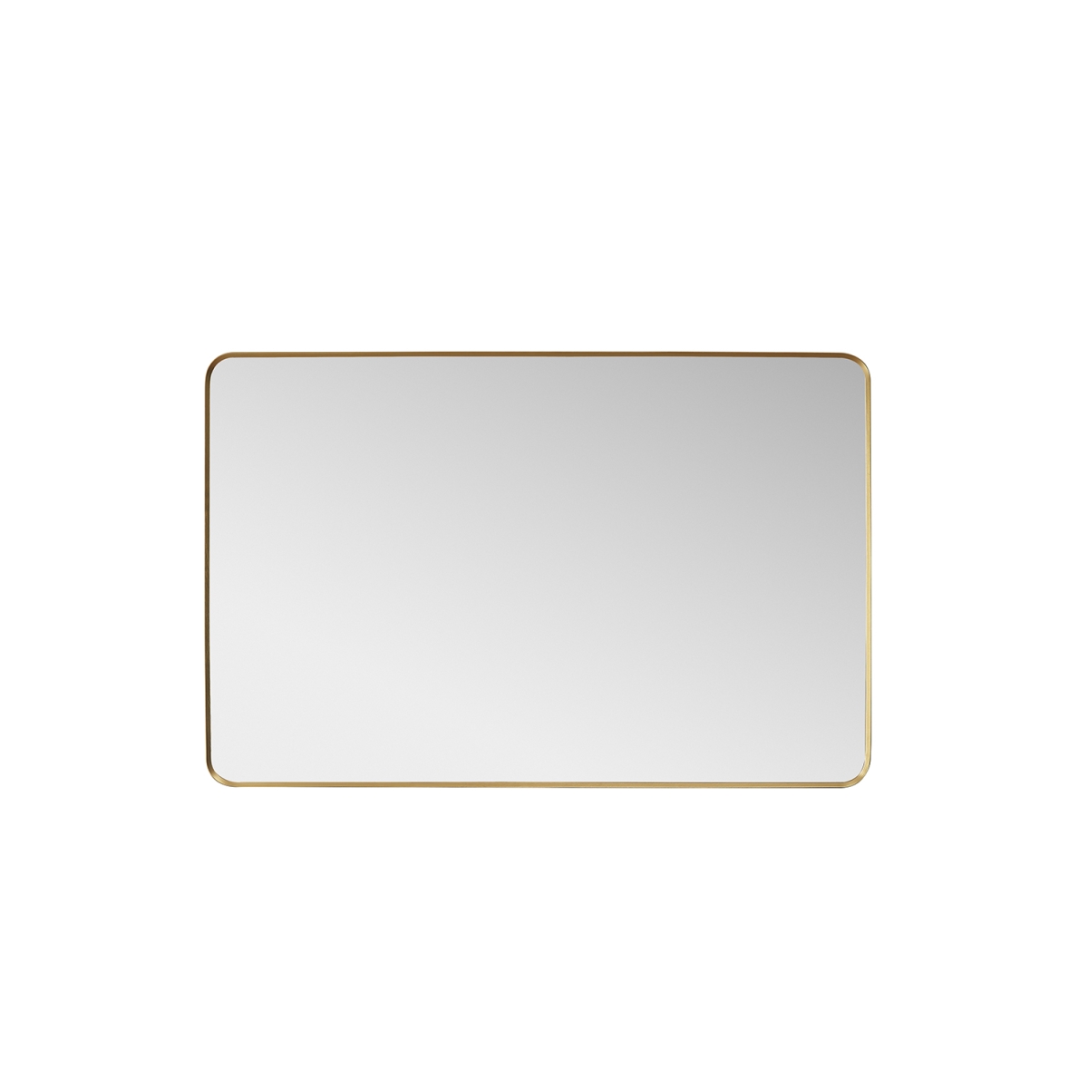 Innova V 803248-MIR-BG 48 x 32 in. Mutriku Rectangle Metal Wall Mirror&#44; Brushed Gold