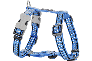 Red Dingo DH-RB-MB-SM Dog Harness Reflective Mid Blue- Small