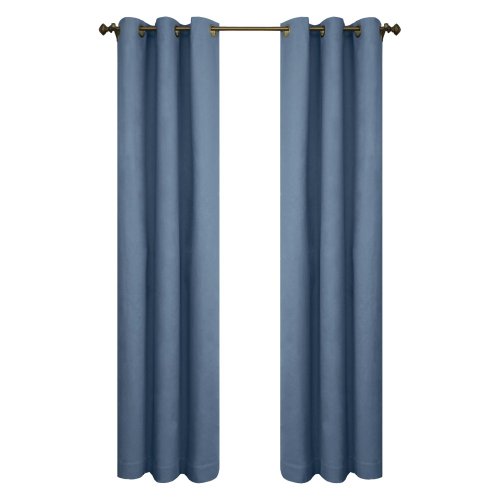Commonwealth Home Fashions Commonwealth Home Fashion 70370-188-601-54 54 in. Thermalogic Insulated Grommet Top Curtain, Blue