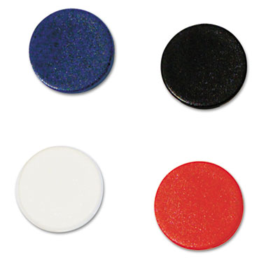 MasterVision Super Magnets 3/4 Inches Diameter Assorted Colors Red Green Yellow Blue Black Pack of 10