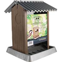 North States Industries -9210 Village Collection Outhouse Bird Feeder  Brown &amp; Silver