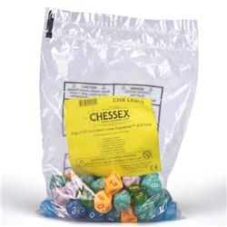Chessex CHXLE913 D10 Menagerie Dice Set - Bag of 50