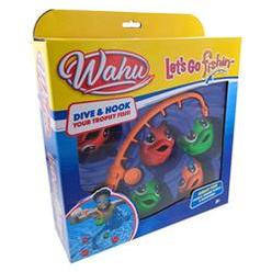 Goliath Games wahu let's go fishin' 6-piece kids pool and bath toy set for ages 5+, kids fishing water toys set with 1 fishing pole and 5 c