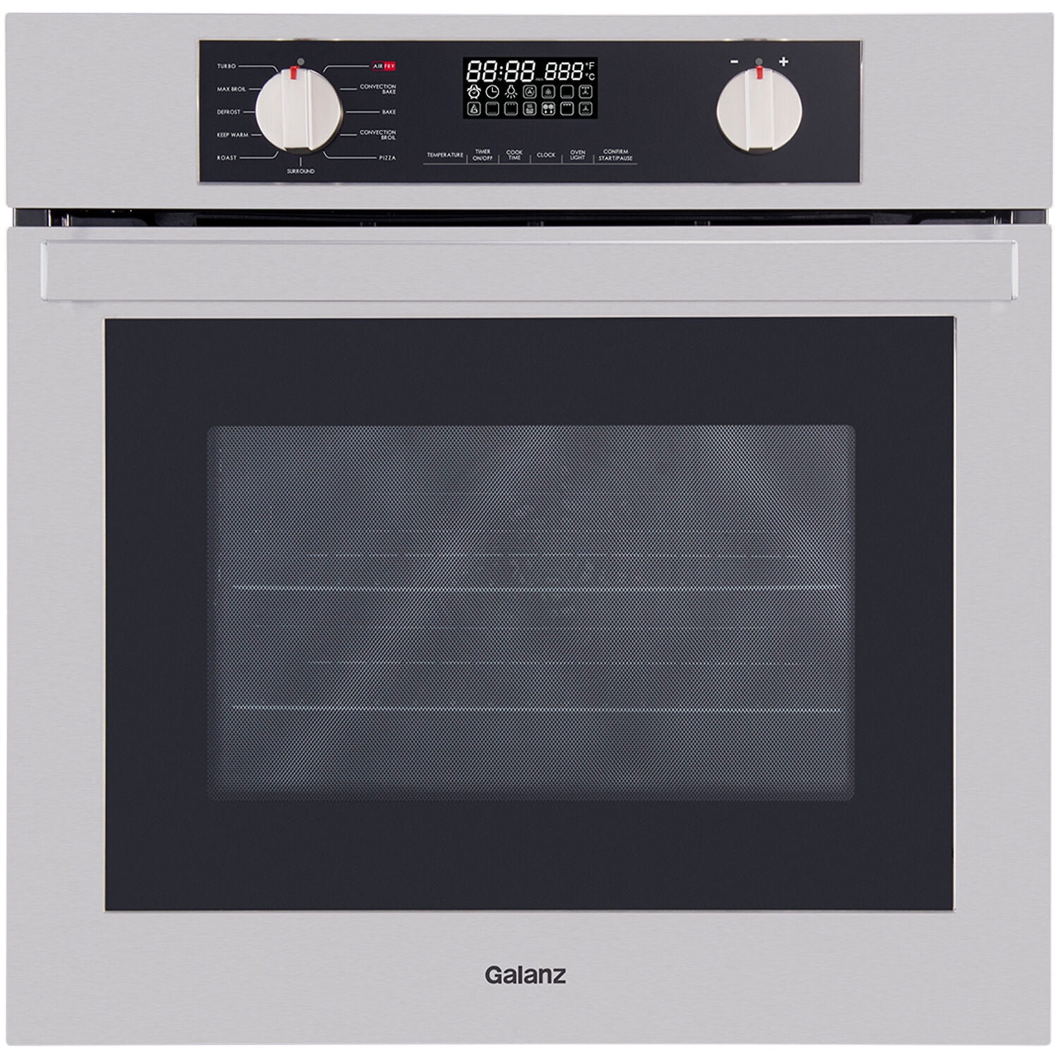Galanz GL1BO24FSAN 2.3 cu. ft. True European Convection Wall Oven with Air Fry, Stainless Steel