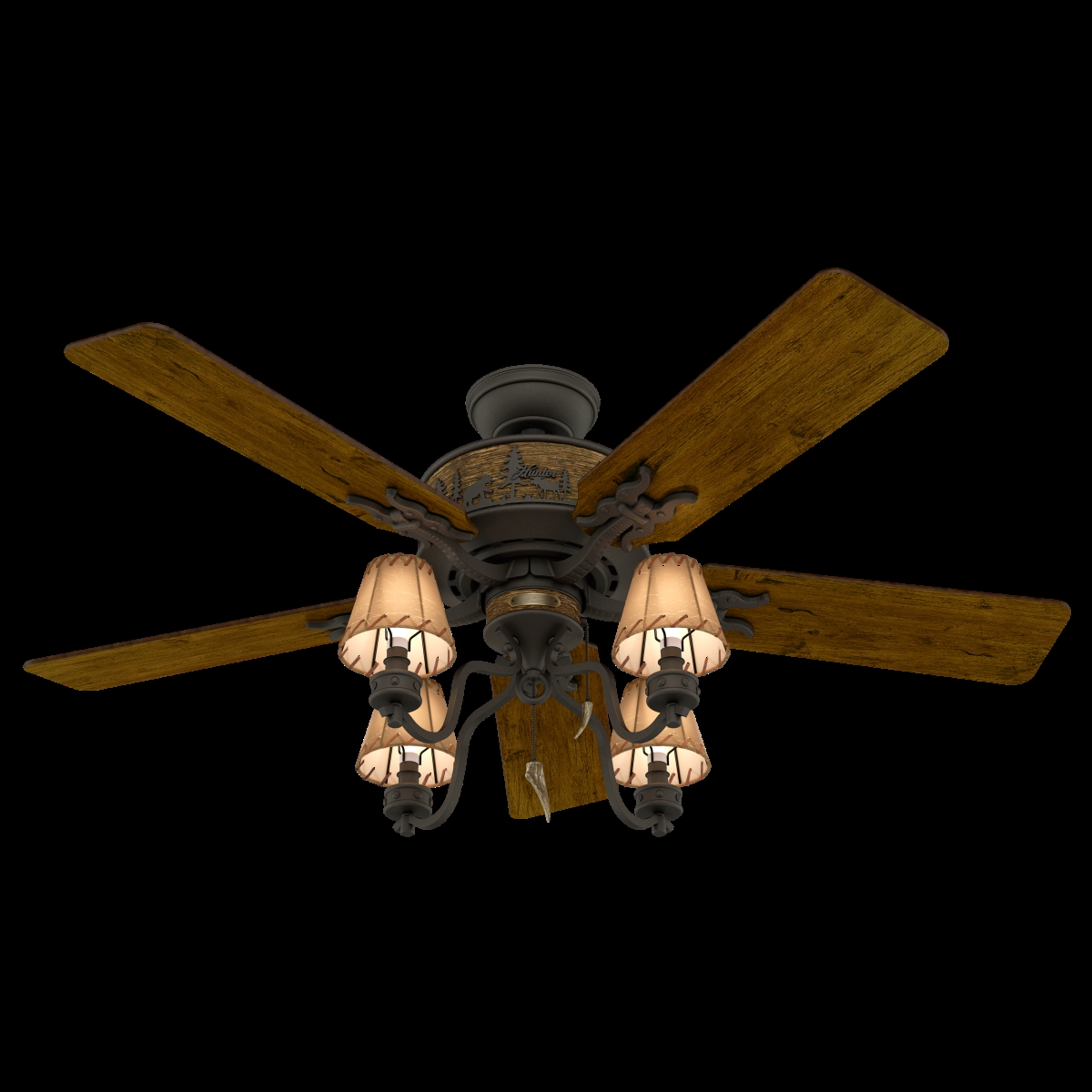 Hunter 59580 52 in. Adirondack Brittany Bronze Ceiling Fan with LED