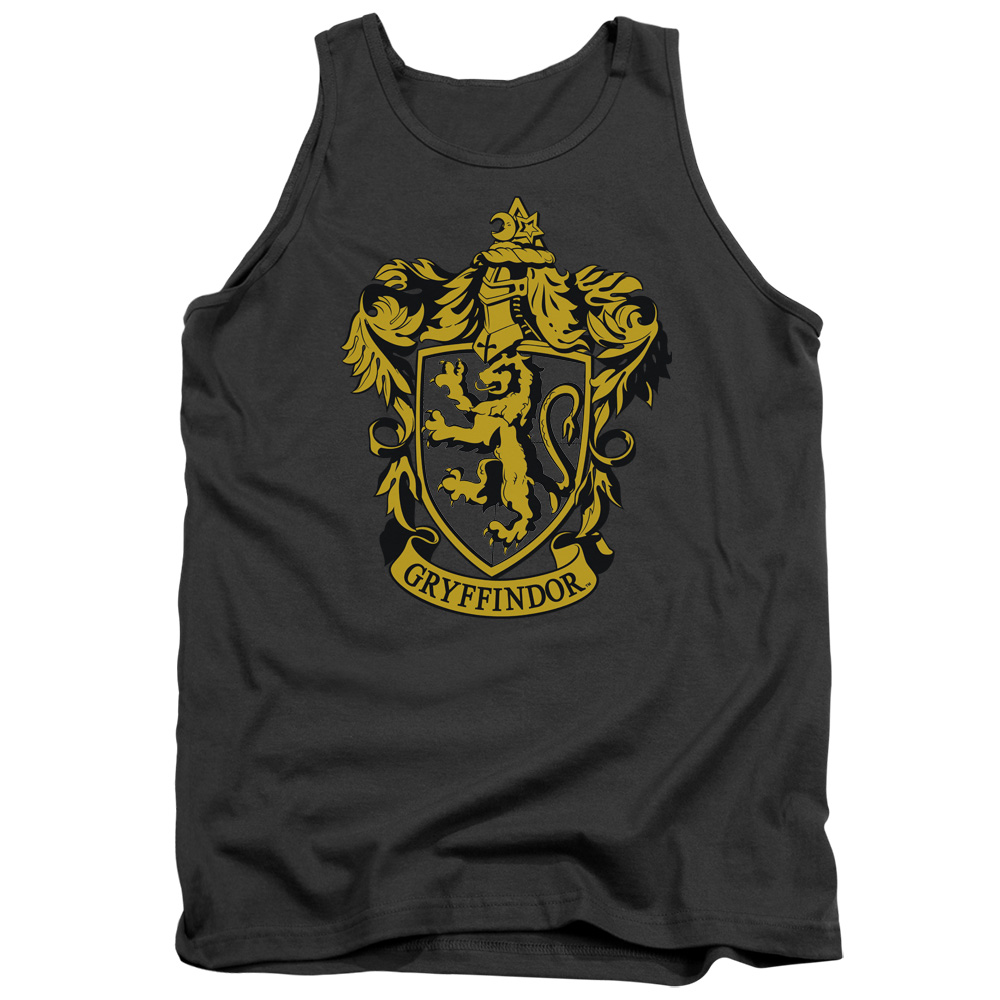 Trevco HP8037C-TK-4 Harry Potte & Gryffindor Crest Adult Tank Top&#44; Charcoal - Extra Large