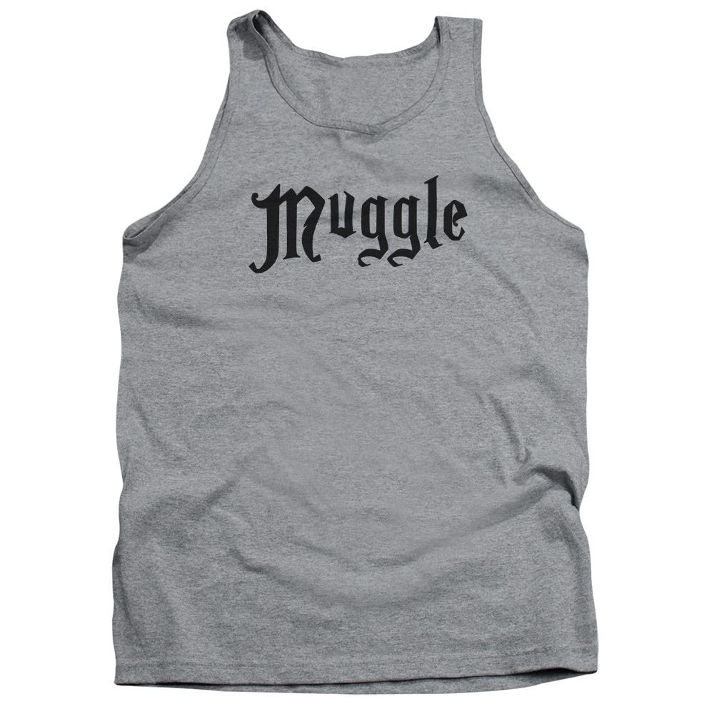 Trevco HP1002F-TK-1 Harry Potter & Muggle-Adult Tank Top&#44; Athletic Heather - Small