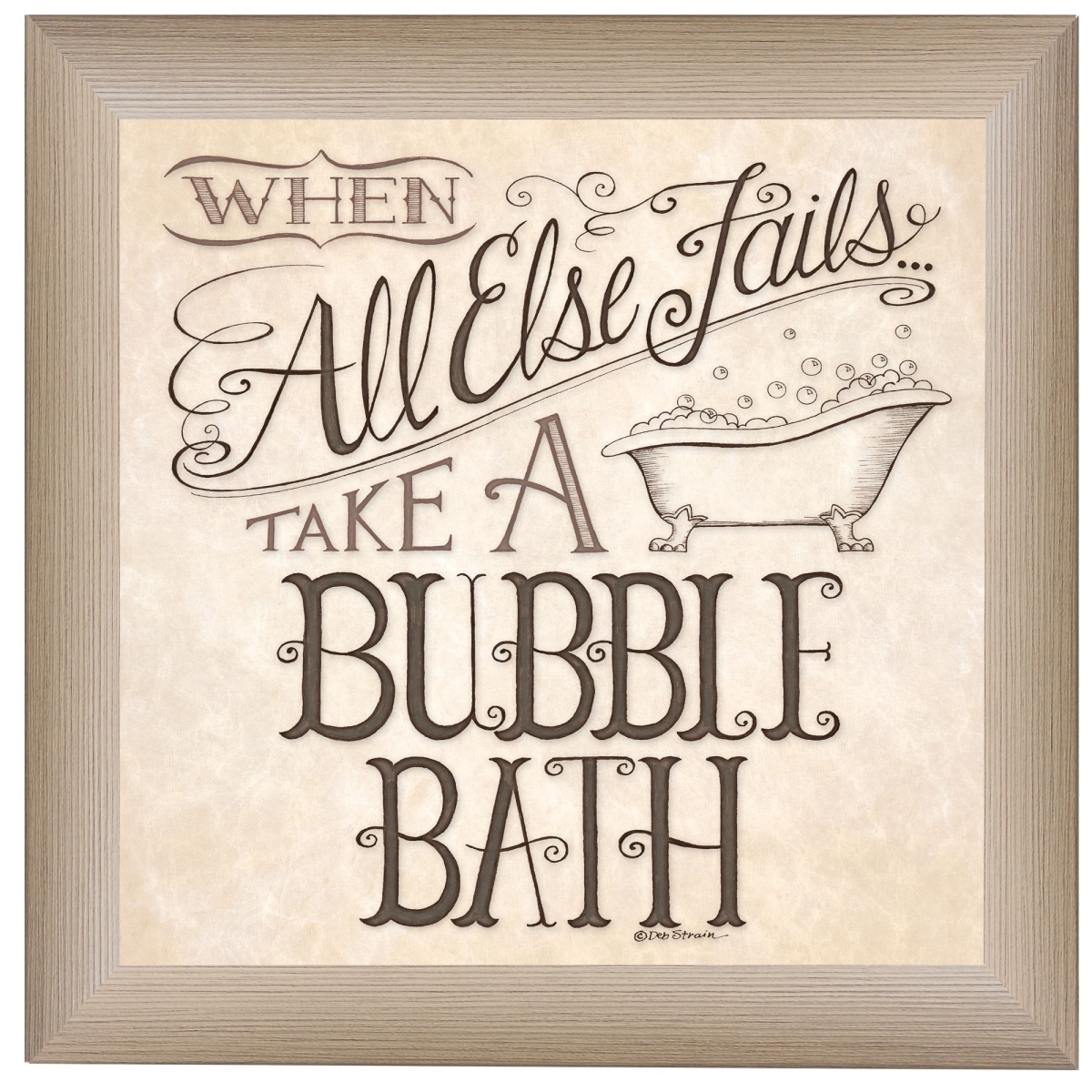 HomeRoots 415814 15 x 15 x 1 in. When All Else Fails 1 Brown Framed Print Wall Art